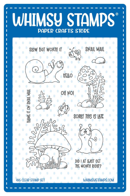 **NEW Blame It On Snail Mail Clear Stamps - Whimsy Stamps
