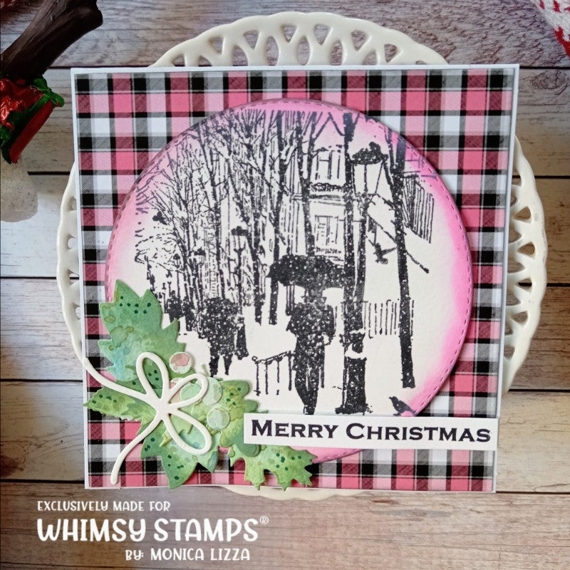 Blissful Winter Rubber Cling Stamp - Whimsy Stamps