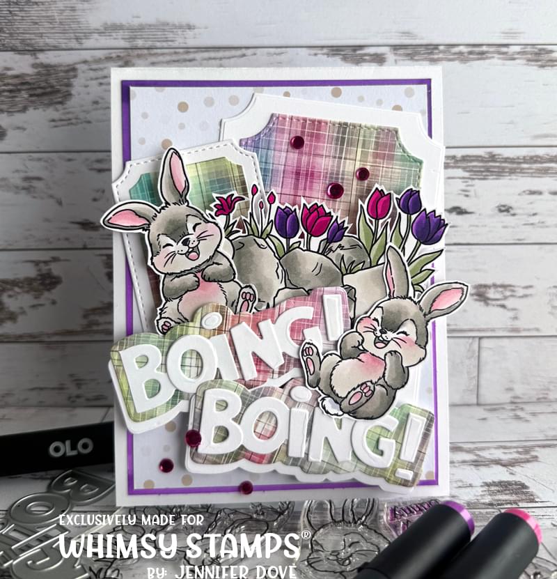 Boing! Word and Shadow Die Set - Whimsy Stamps