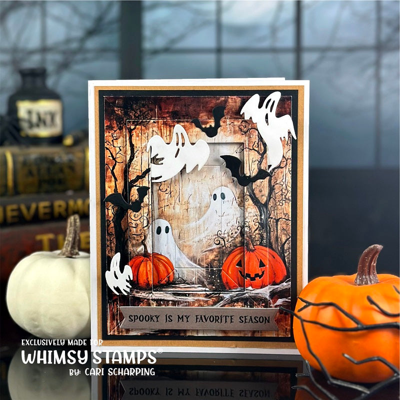 Quick Card Fronts - Grunge Ghosts - Whimsy Stamps