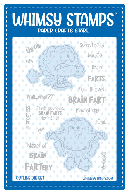 Brain Fart Outline Die Set - Whimsy Stamps