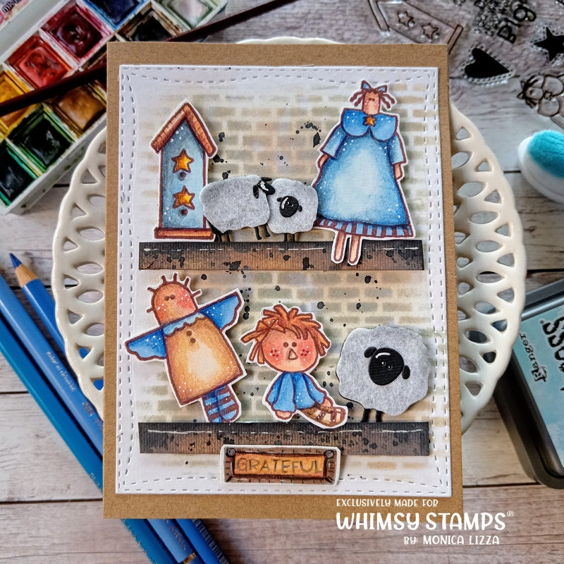 Primitive Sheep Die Set - Whimsy Stamps