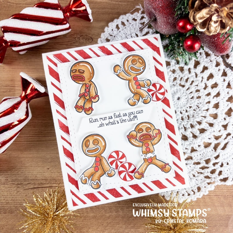 Brushed Stripes Background Rubber Cling Stamp - Whimsy Stamps