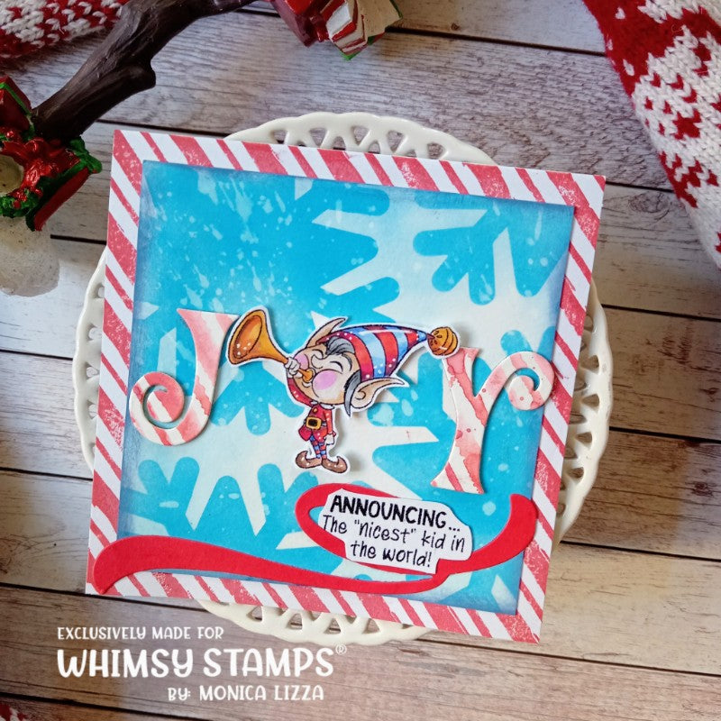 Brushed Stripes Background Rubber Cling Stamp - Whimsy Stamps