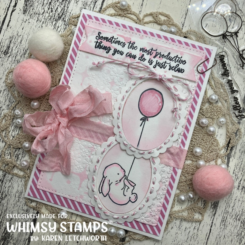 Bunny Balloons Clear Stamps - Whimsy Stamps