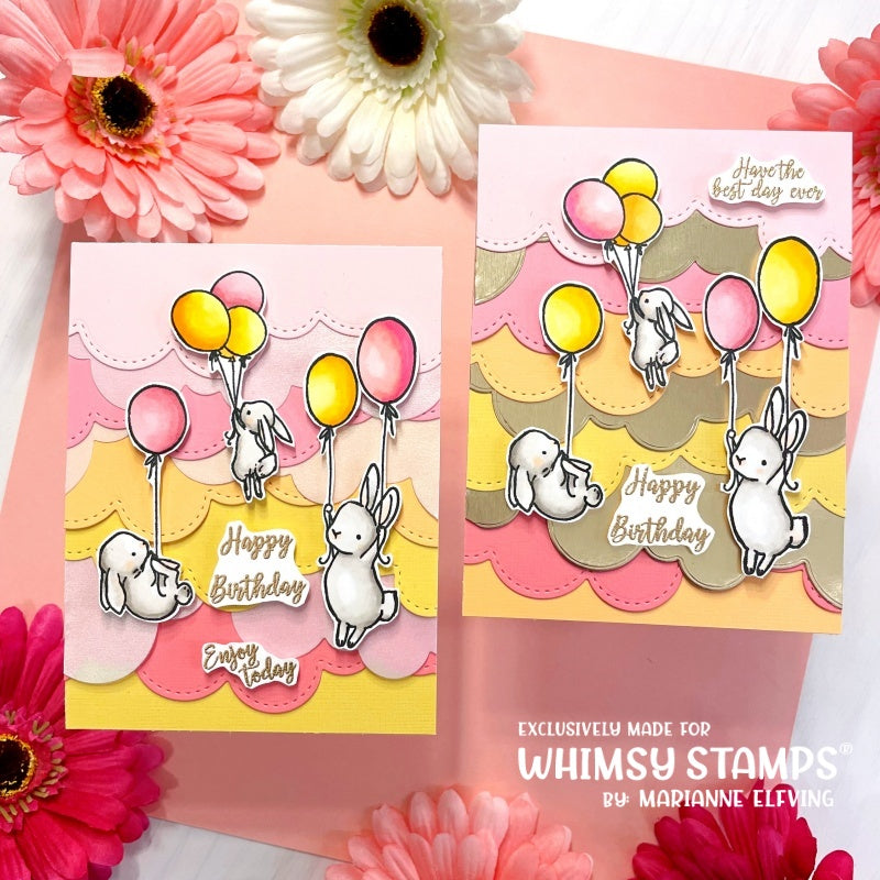 Bunny Balloons Clear Stamps - Whimsy Stamps