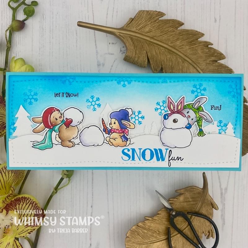 Bunny Winter Holiday Clear Stamps - Whimsy Stamps