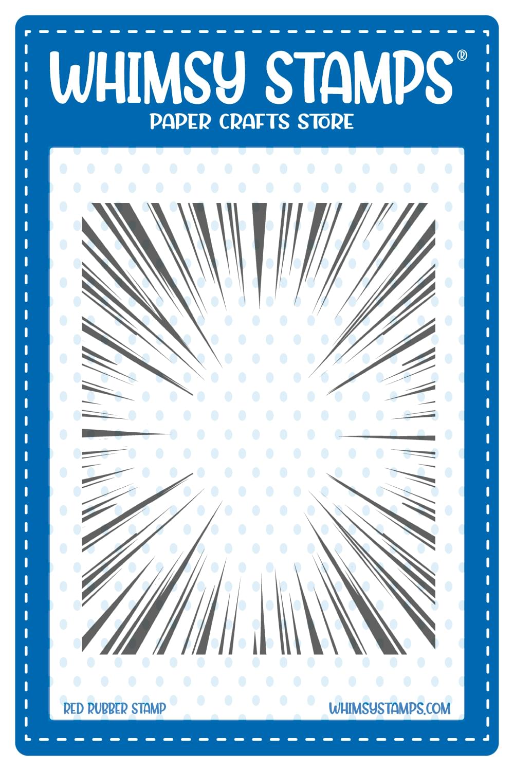 Burst Background Rubber Cling Stamp - Whimsy Stamps
