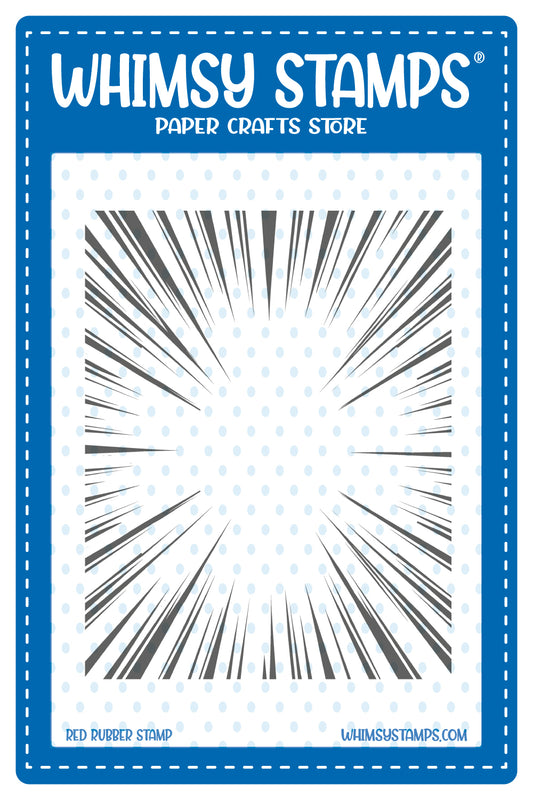 Burst Background Rubber Cling Stamp - Whimsy Stamps