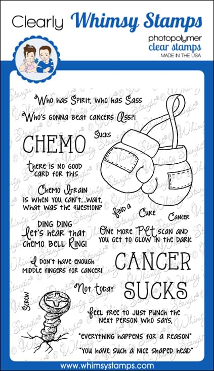 Cancer Sucks Clear Stamps - Whimsy Stamps