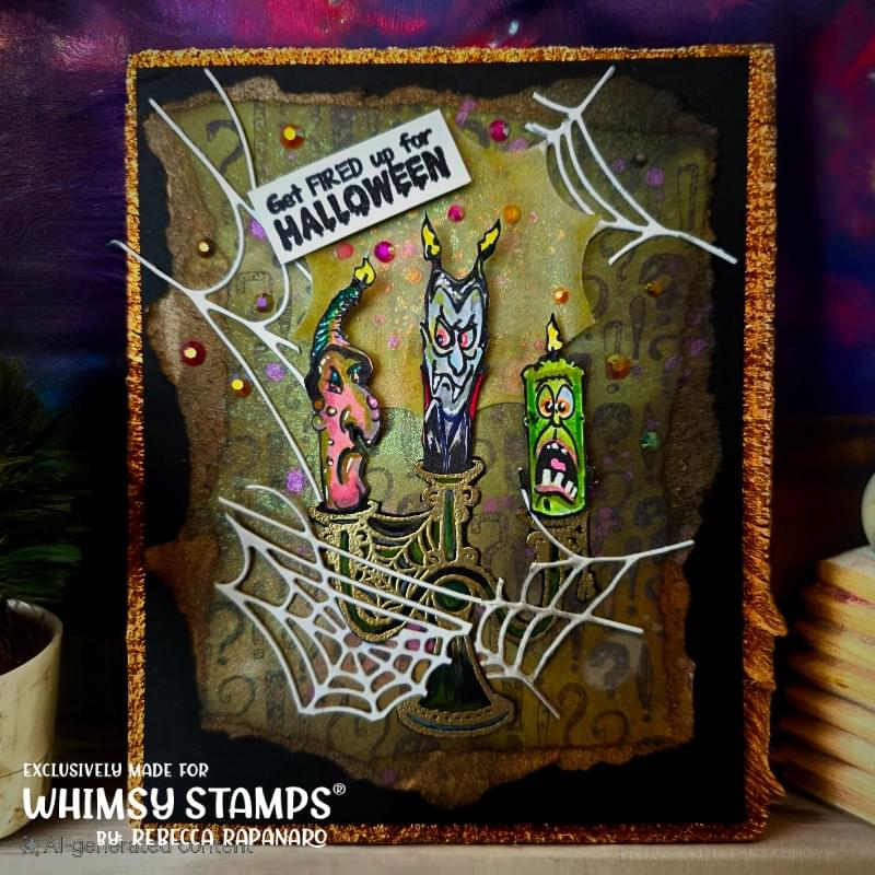 Candle Creeps Clear Stamps - Whimsy Stamps