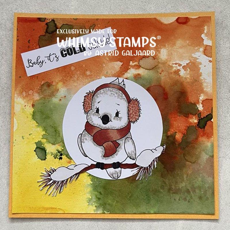Cardinal in Winter - Digital Stamp - Whimsy Stamps