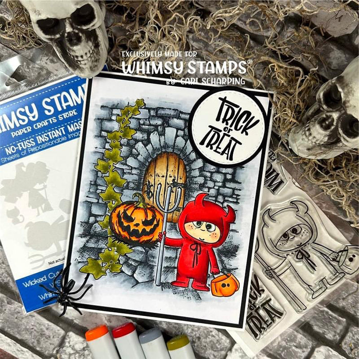 Dungeon Door Rubber Cling Stamp - Whimsy Stamps