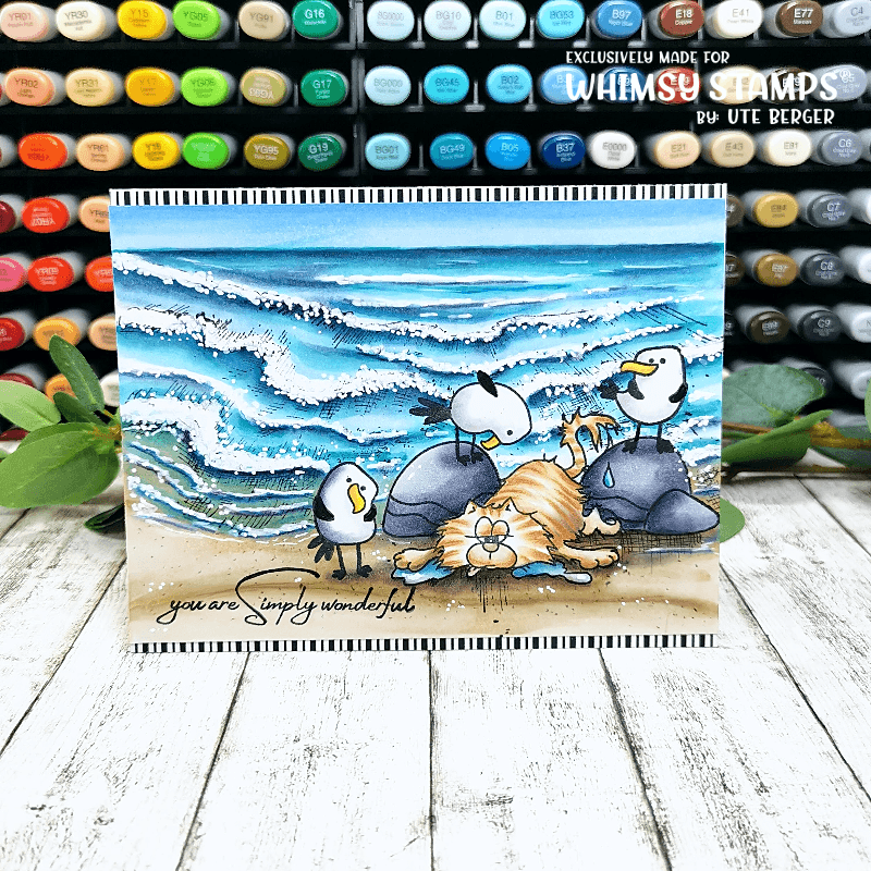 Cat Trouble Clear Stamps - Whimsy Stamps