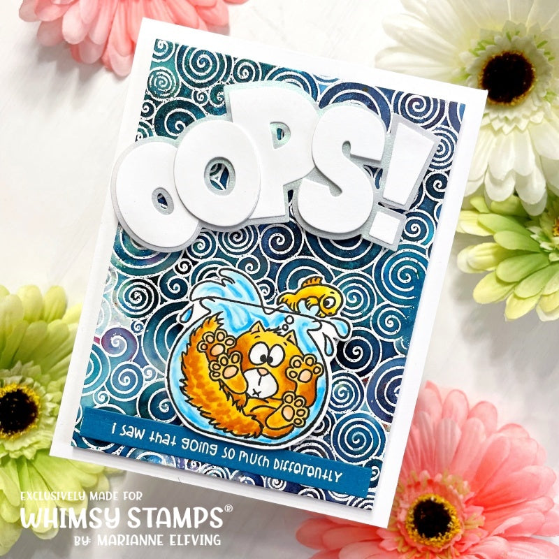 Cat Trouble Clear Stamps - Whimsy Stamps