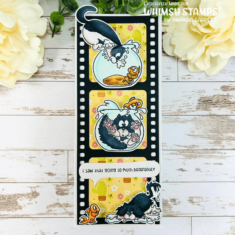 Cat Trouble Clear Stamps - Whimsy Stamps