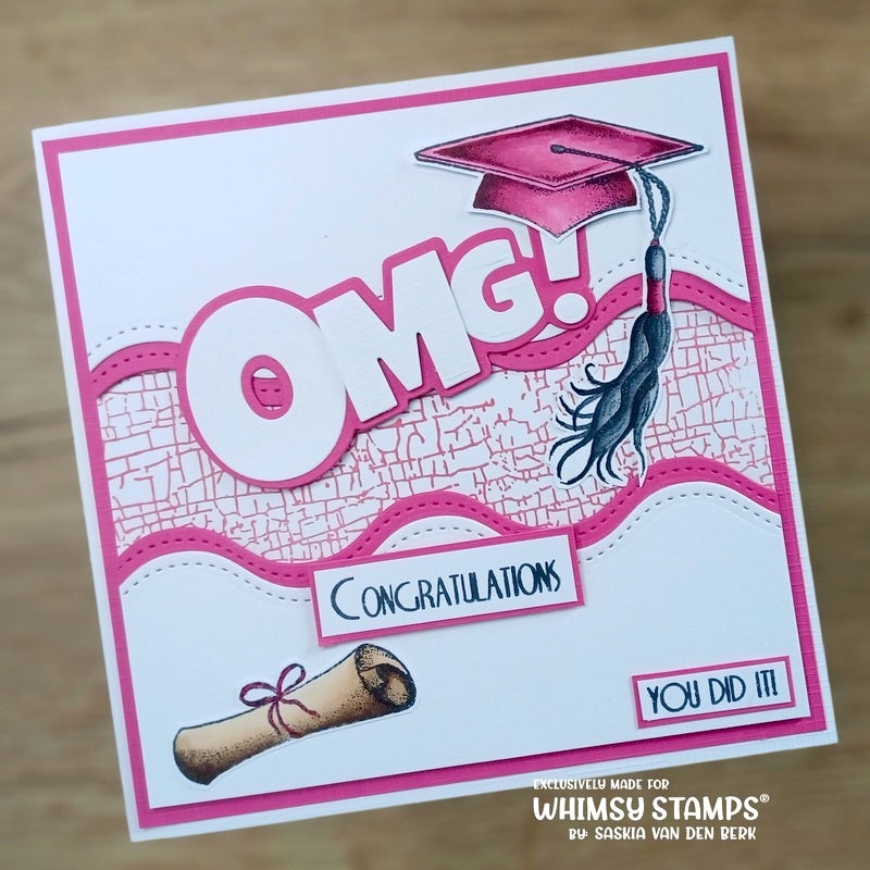 Chippy Paint Background Rubber Cling Stamp - Whimsy Stamps