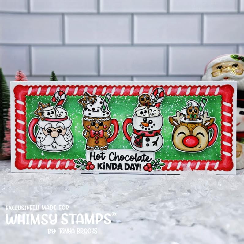 Christmas Cocoa Mugs Clear Stamps - Whimsy Stamps