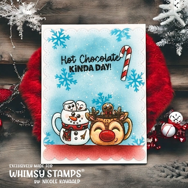 Christmas Cocoa Mugs Clear Stamps - Whimsy Stamps
