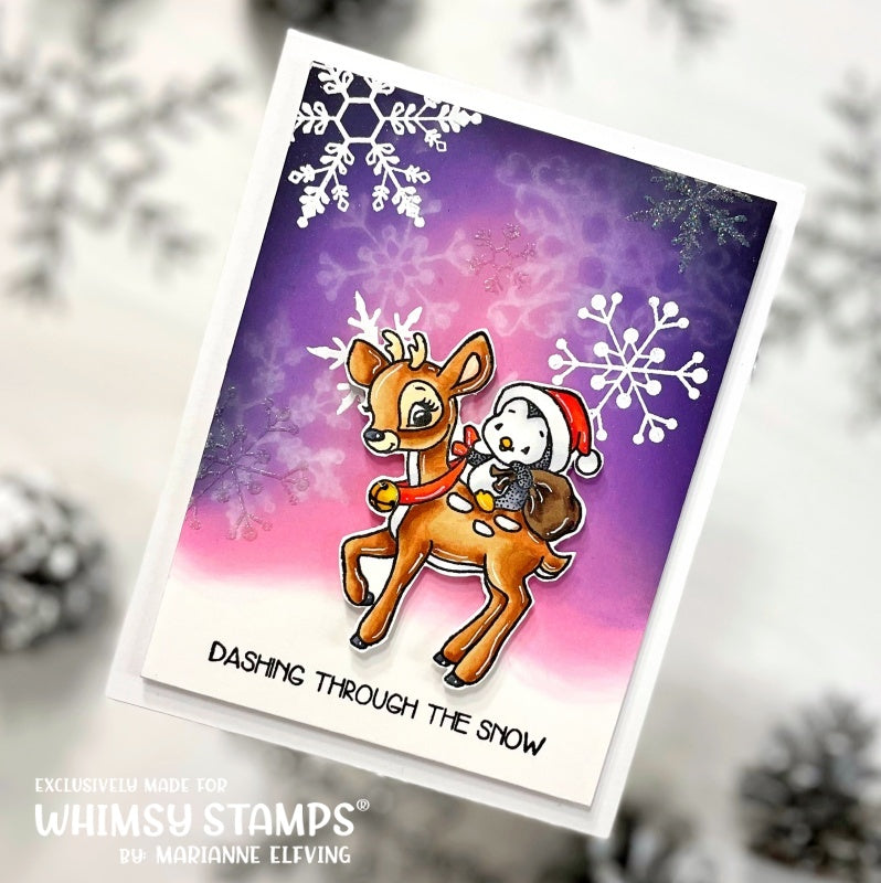 Christmas Deer Clear Stamps - Whimsy Stamps
