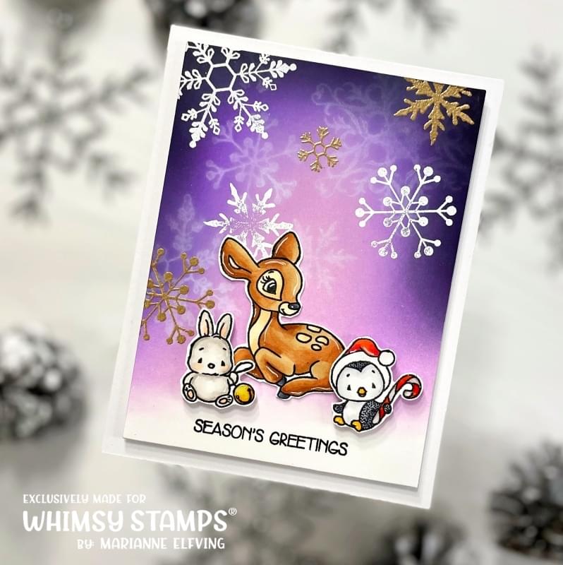 Christmas Deer Clear Stamps - Whimsy Stamps