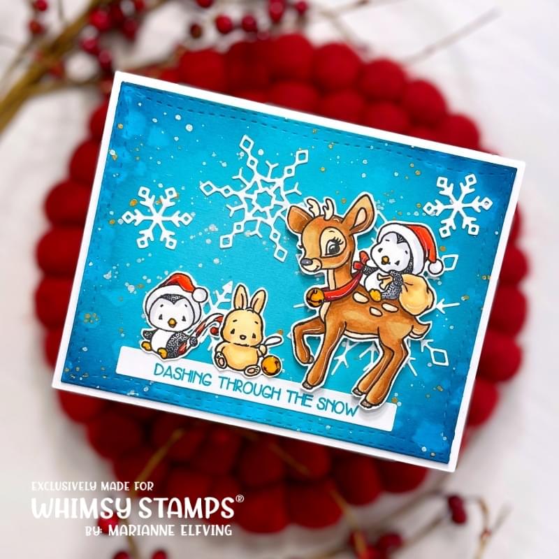 Christmas Deer Clear Stamps - Whimsy Stamps