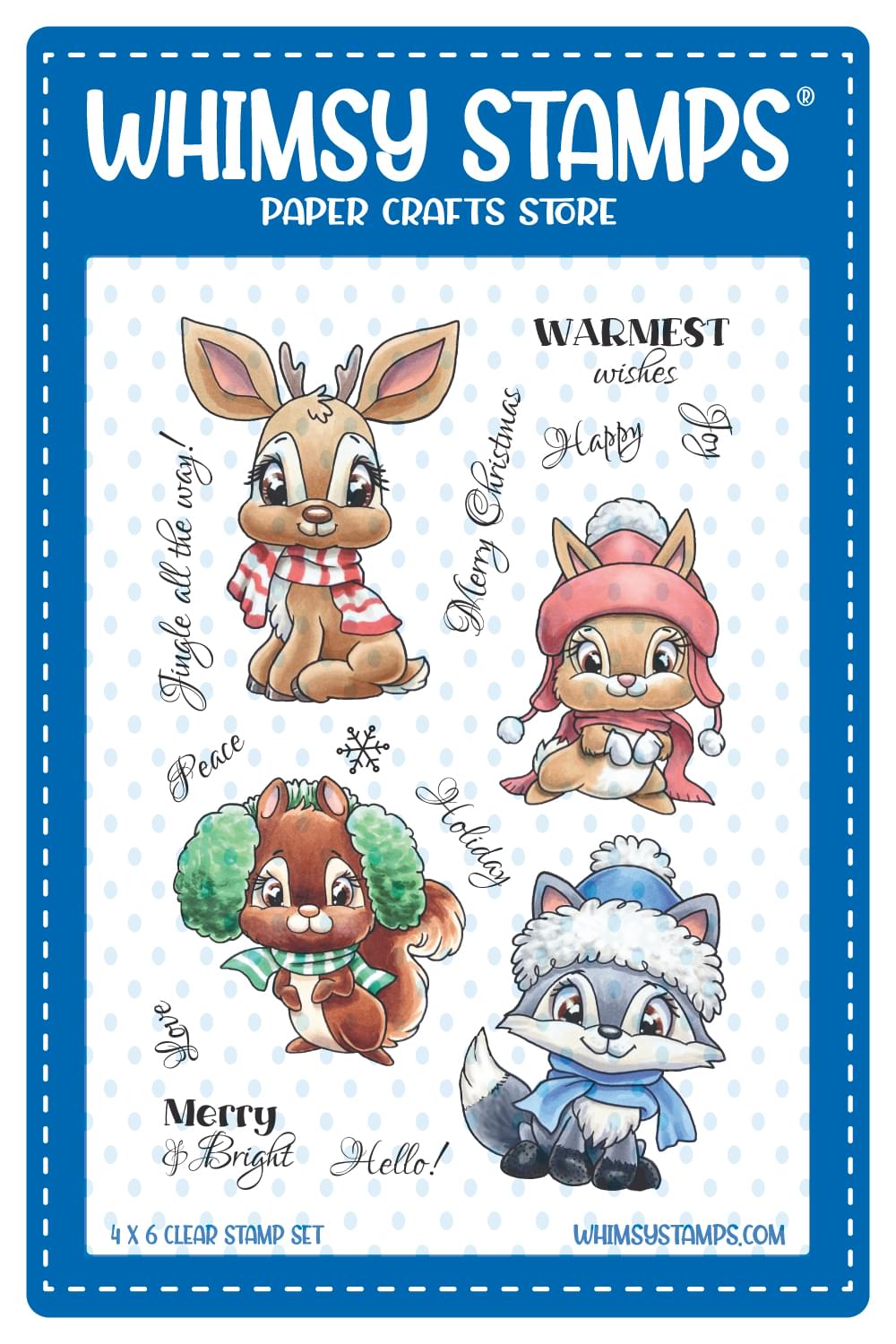 Christmas in the Woods Clear Stamps - Whimsy Stamps