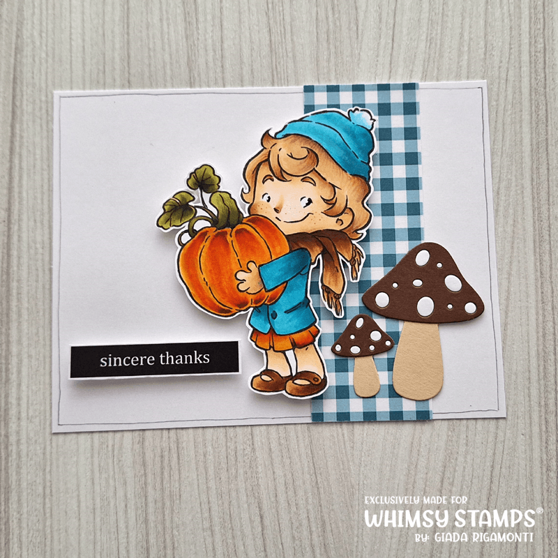 Cinnamon with Pumpkin - Digital Stamp - Whimsy Stamps