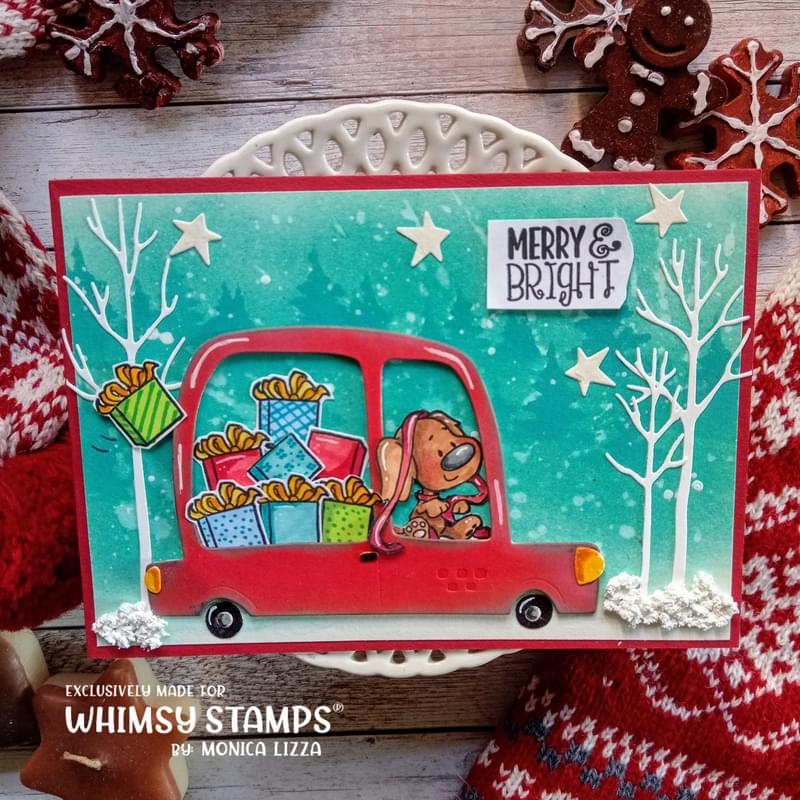 Christmas Doggies Clear Stamps - Whimsy Stamps