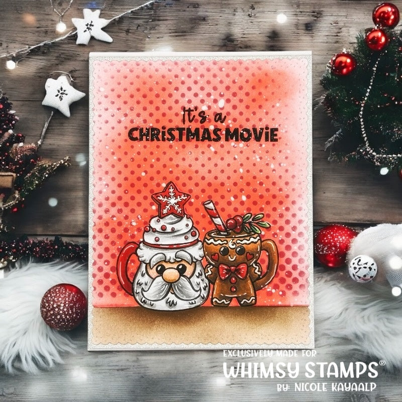 Christmas Cocoa Mugs Clear Stamps - Whimsy Stamps