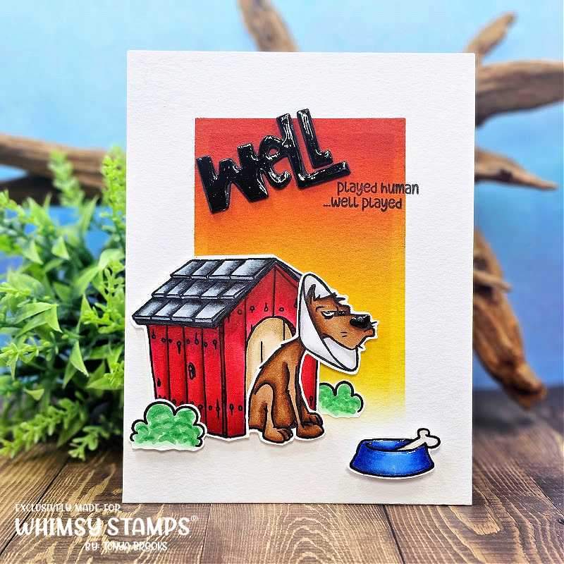 Cone of Shame Clear Stamps - Whimsy Stamps