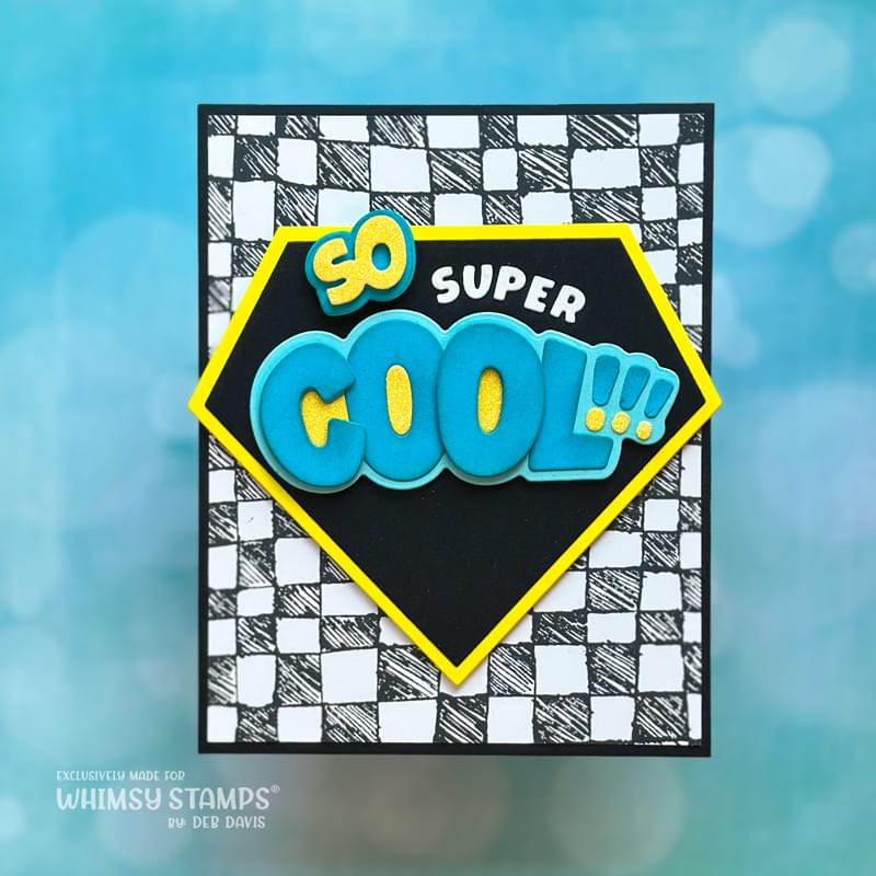 Cool Beans Word and Shadow Die Set - Whimsy Stamps