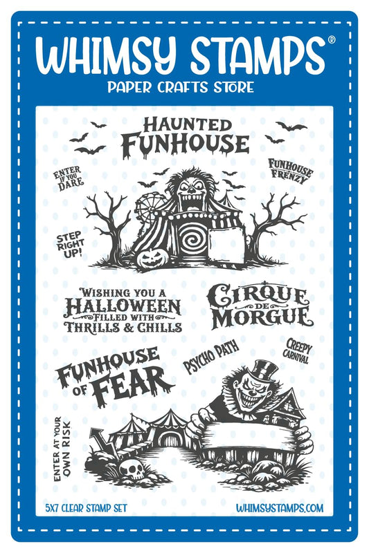 Creepy Carnival Funhouse Clear Stamps - Whimsy Stamps