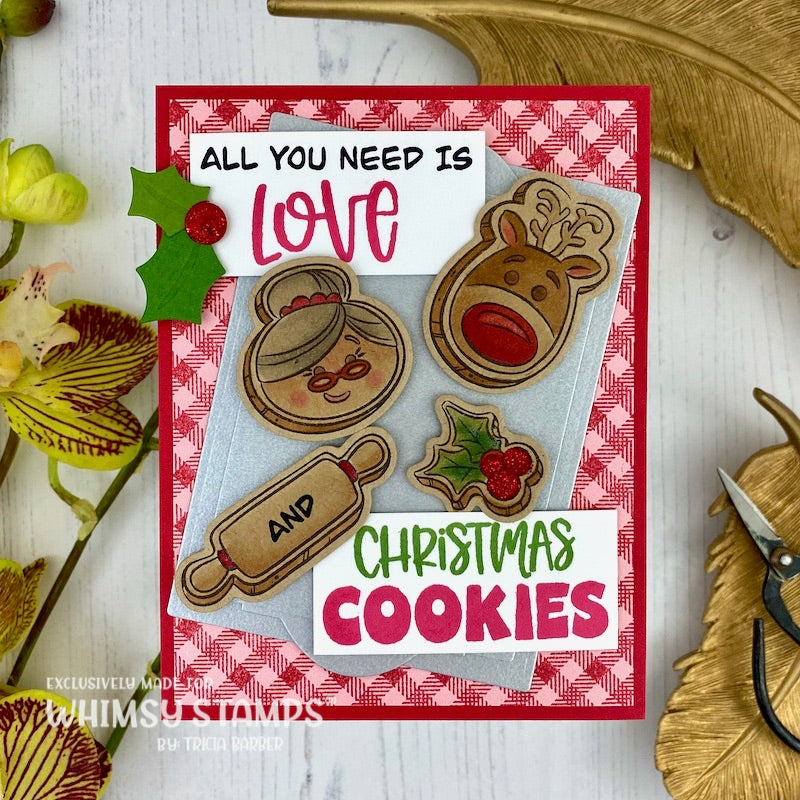 Love and Christmas Cookies Outline Die Set - Whimsy Stamps