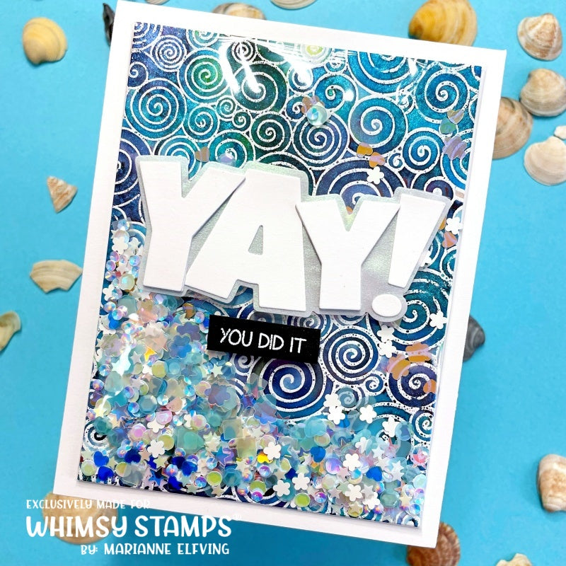 Yay Word and Shadow Die Set - Whimsy Stamps