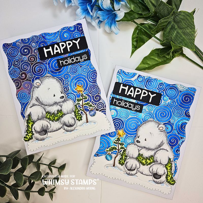 Curly Q's Background Rubber Cling Stamp - Whimsy Stamps