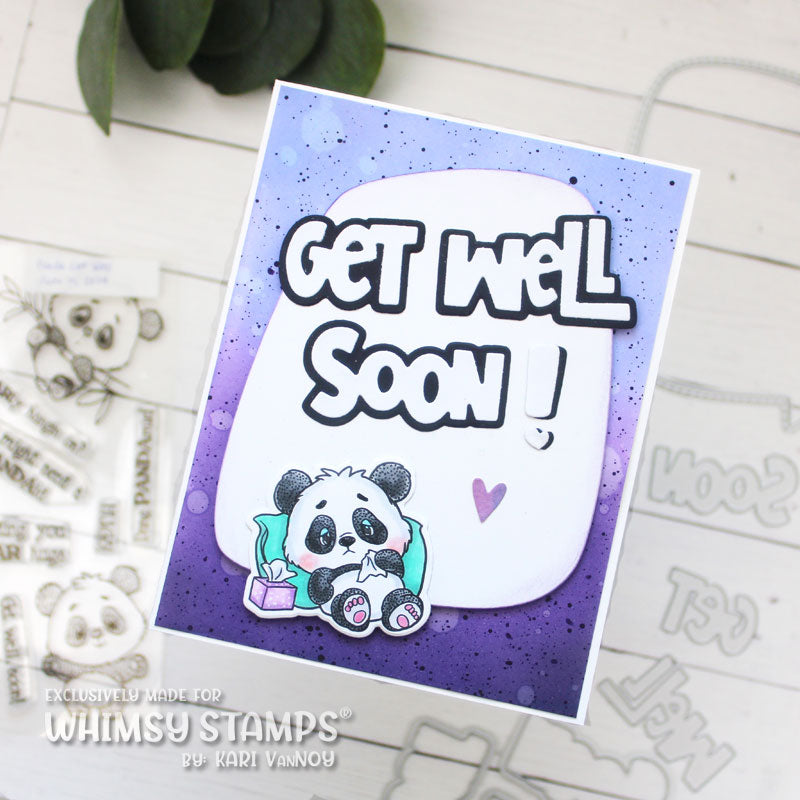 Panda Get Well Clear Stamps