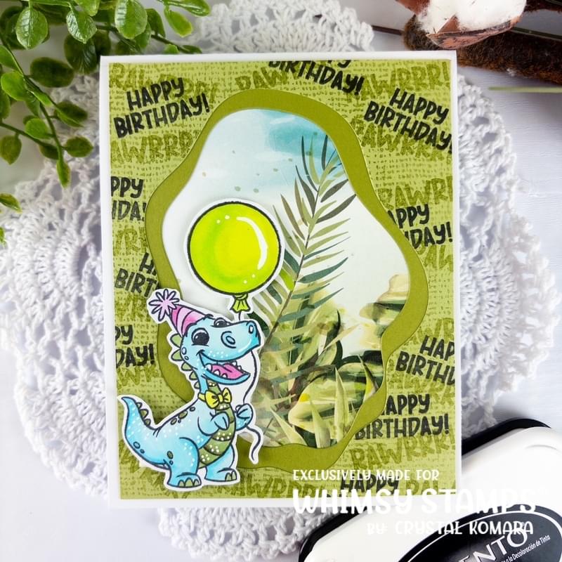 *NEW Dino Birthdays Clear Stamps - Whimsy Stamps