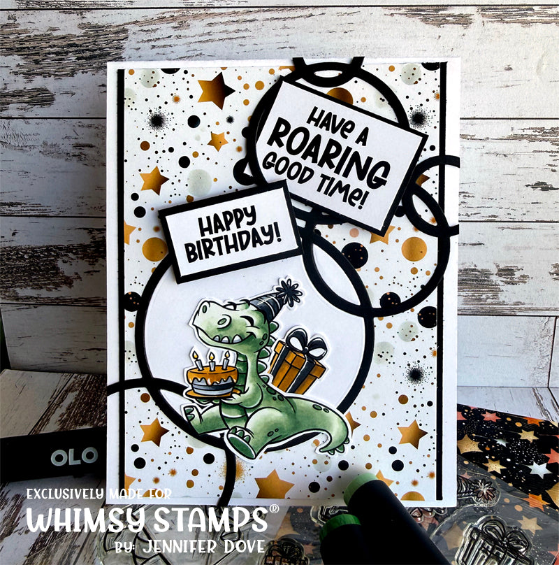 *NEW Dino Birthdays Clear Stamps - Whimsy Stamps