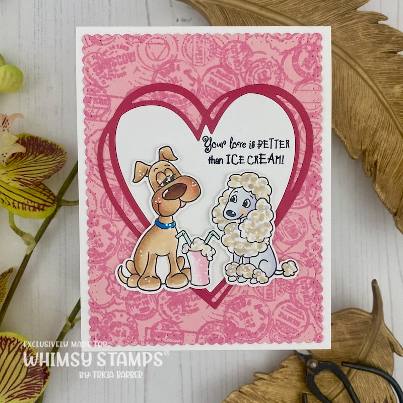Postmarks Background Rubber Cling Stamp - Whimsy Stamps