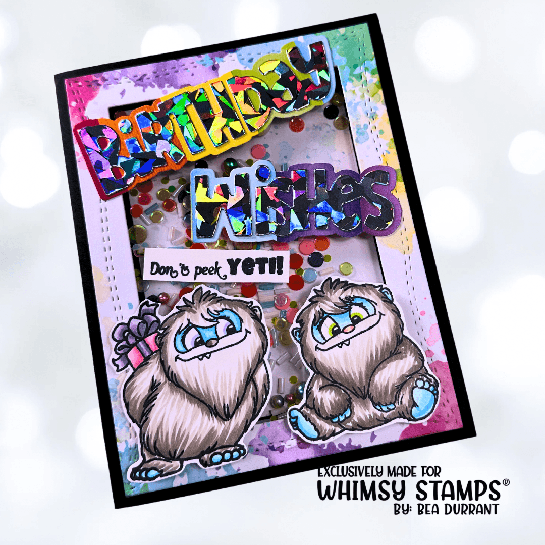 Don't Peek Yeti Clear Stamps - Whimsy Stamps