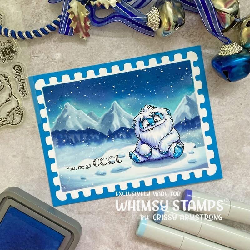 Don't Peek Yeti Clear Stamps - Whimsy Stamps