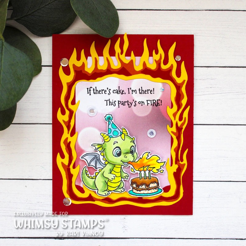 Dragon Birthdays Clear Stamps - Whimsy Stamps