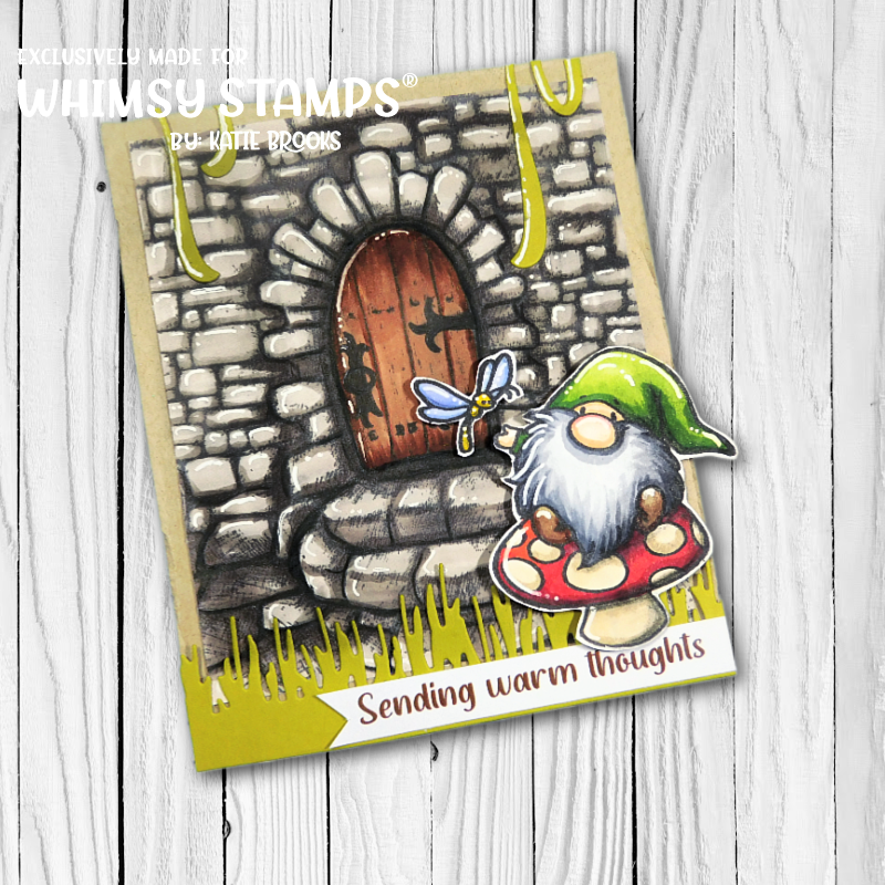 Dungeon Door Rubber Cling Stamp - Whimsy Stamps