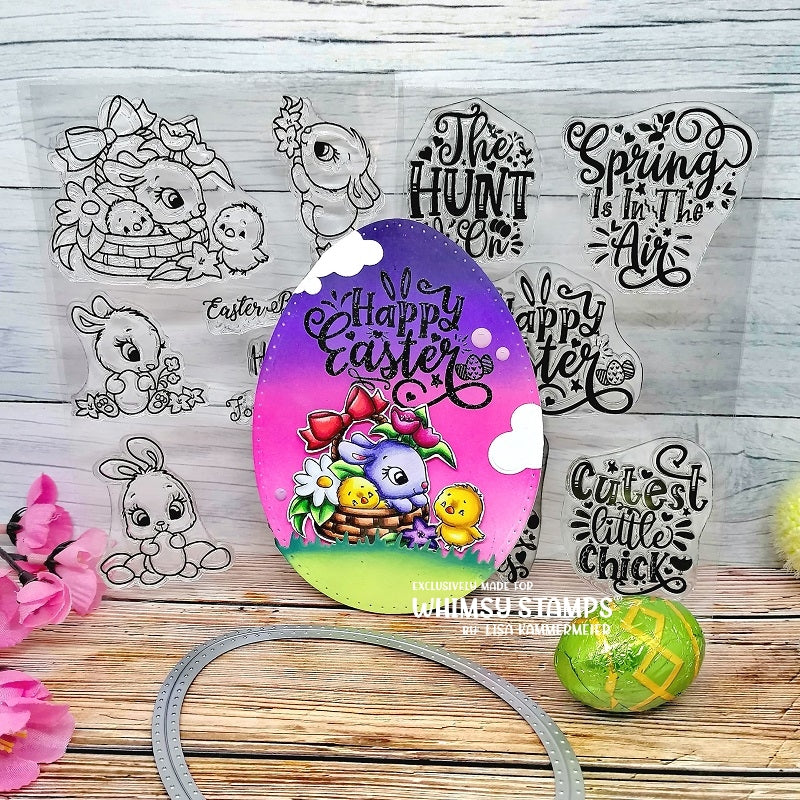 Easter Bunnies Clear Stamps - Whimsy Stamps