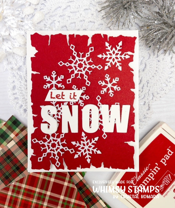 Elegant Snowflakes and Border Die - Whimsy Stamps