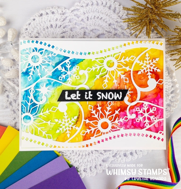Elegant Snowflakes and Border Die - Whimsy Stamps