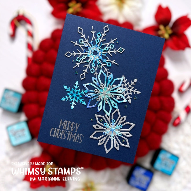 Elegant Snowflakes and Border Die - Whimsy Stamps