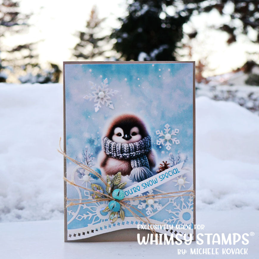 Elegant Snowflakes and Border Die - Whimsy Stamps
