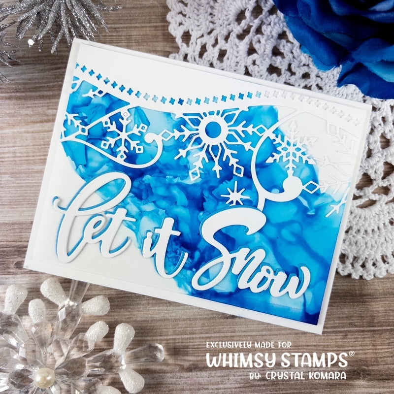 Elegant Snowflakes and Border Die - Whimsy Stamps